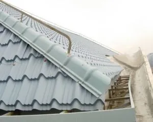 Jubin bumbung berkilat keluli antik untuk bumbung vila